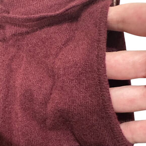 NAADAM Kid's Signature Cashmere Drawstring Joggers Burgundy, size 3-4 - Picture 3 of 5